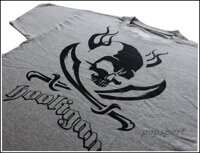 Pánské tričko Hooligan Pirate grey s krátkým rukávem