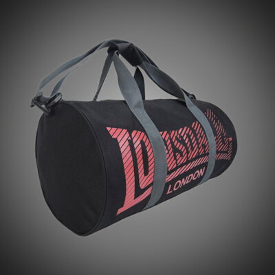 Sportovní taška Lonsdale Barrel logo black/red