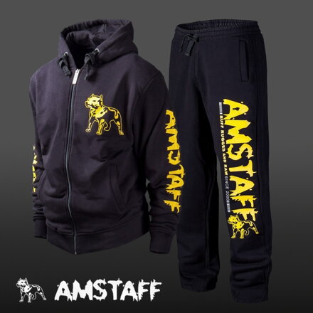Tepláková souprava Amstaff Logo zip black/yellow