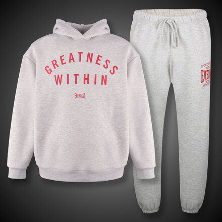 Tepláková souprava Everlast Greatness 1910 hood light grey