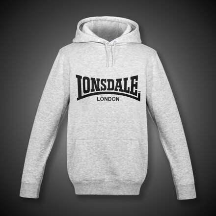 Mikina Lonsdale Essential hood light grey