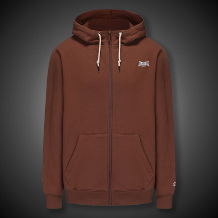 Mikina Lonsdale Logo Classic zip brown