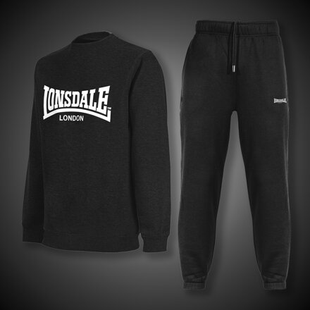 Tepláková souprava Lonsdale Essential crew black