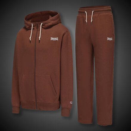 Tepláková souprava Lonsdale Logo Classic zip brown