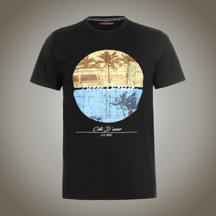 Pánské tričko Pierre Cardin Palm Sun black