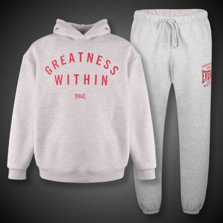 Tepláková souprava Everlast Greatness 1910 hood light grey