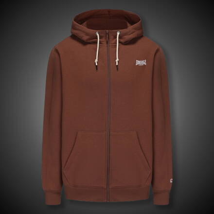 Mikina Lonsdale Logo Classic zip brown