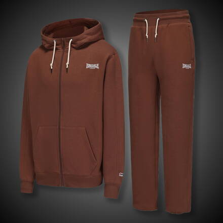 Tepláková souprava Lonsdale Logo Classic zip brown
