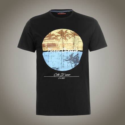 Pánské tričko Pierre Cardin Palm Sun black